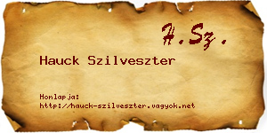 Hauck Szilveszter névjegykártya